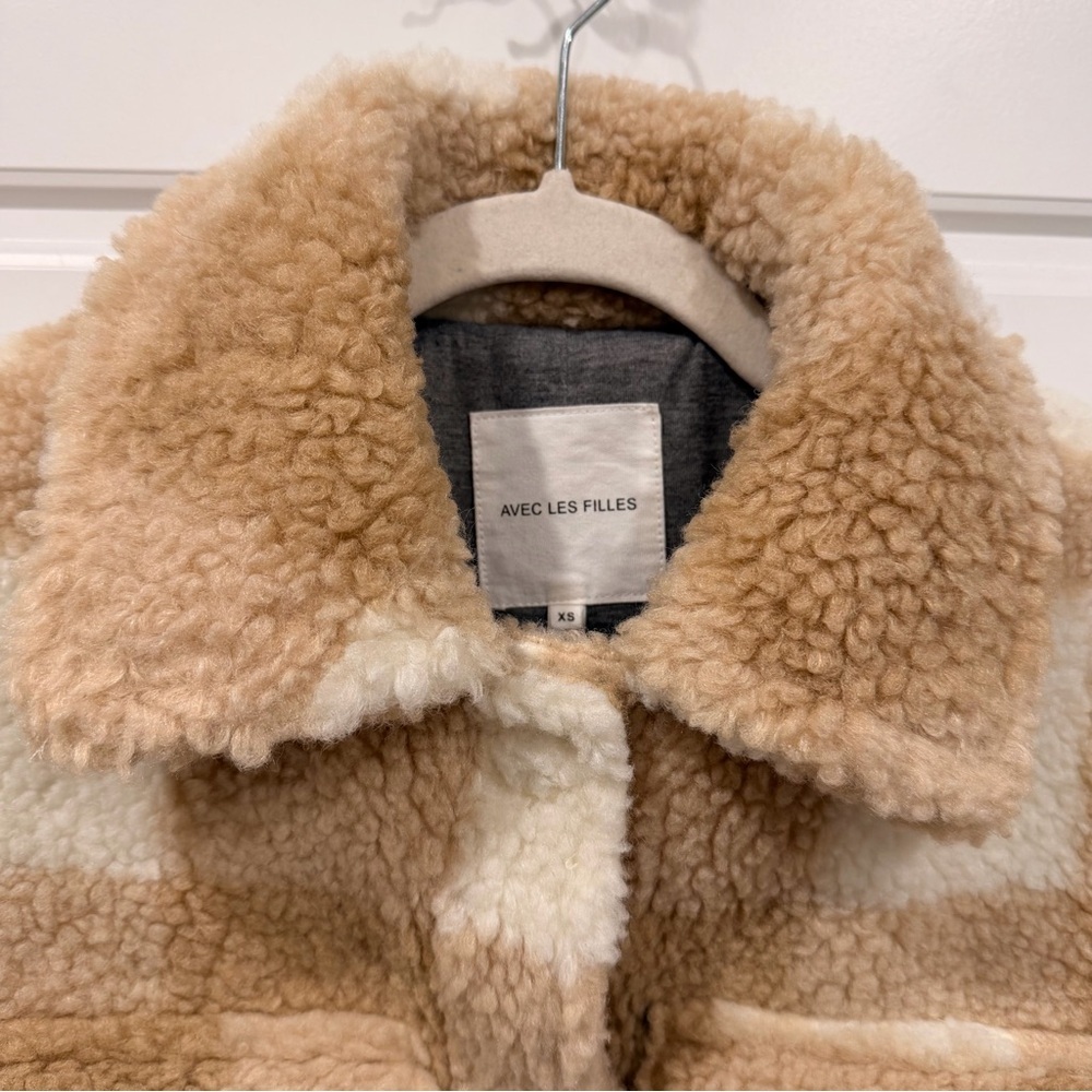 Anthropologie Avec Les Filles Sherpa Jacket XS | Cozy Teddy Coat - Picture 5 of 8